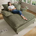 Rophefx 54" Oversized Chaise Lounge, Adjustable Corduroy Sofa Bed by Rophefx