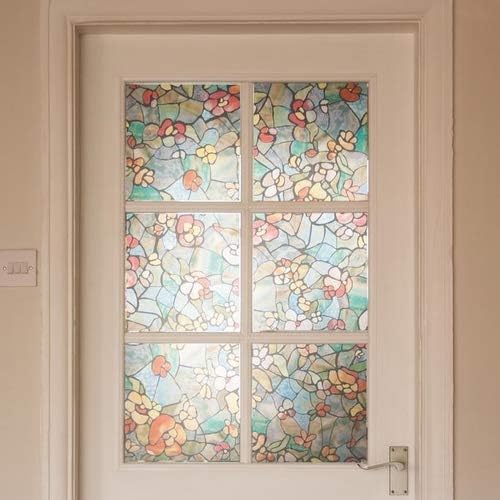 d-c-fix 346-0431-3PKA Self-Adhesive Privacy Glass Window Film, Venetian Garden, 17" x 78" Roll, 3-Pack with Applicator