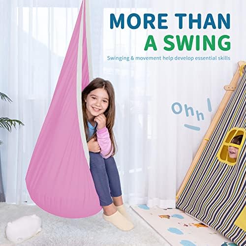 OUTREE Kids Pod Swing Seat, Cotton Sensory Swing - Image 5