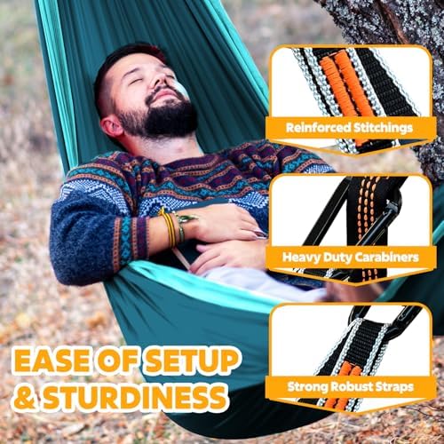 NATUREFUN Ultra-Light Travel Camping Hammock | 300kg Load Capacity, Breathable - Image 5