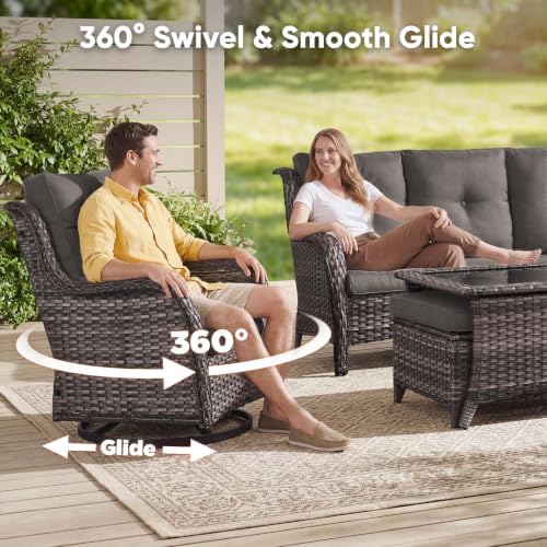 Outdoor Furniture Wicker Conversation Sets - Image 5