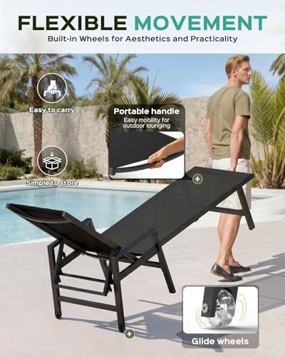 Patio Chaise Lounge Chair Outdoor - Image 4