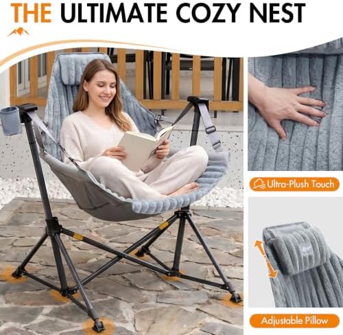 Portal Hammock Camping Chair, Adjustable Recline Backrest - Image 7