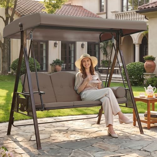 PURPLE LEAF Outdoor Porch Swing by PURPLELEAF