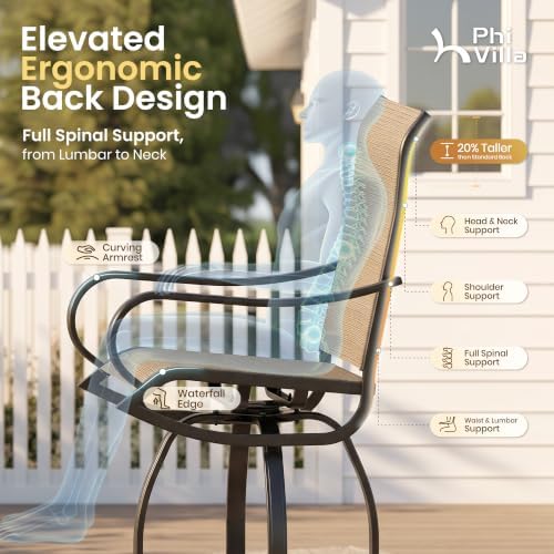 PHI VILLA 3 Piece Patio Furniture Set - Image 4