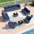 12 Pieces Outdoor Patio Furniture Set, Outdoor Sectional Furniture All Weather by RTDTD