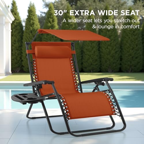 Best Choice Products Oversized Zero Gravity Chair Recliner w/ Canopy - Image 3