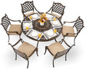 7-Pcs Cast Aluminum Patio Dining Set by Unknown