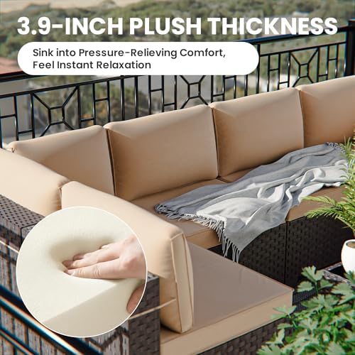 10 Pieces Outdoor Patio Furniture Set, Outdoor Sectional Furniture - Image 3