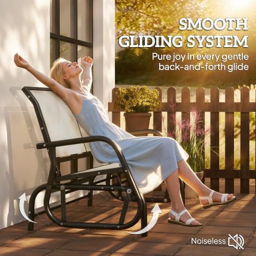 Outsunny 2-Person Outdoor Glider Bench - Image 4