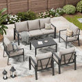 Aluminum Patio Furniture Sets 7 Seat All-Weather Outdoor Furniture Set by VonzoyHome