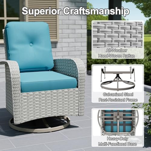 16-Piece Outdoor Patio Furniture Set, Modular Sectional Sofa Set - Image 5