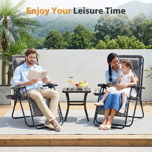 NEWBULIG Zero Gravity Chairs Set of 2, Folding Lounge Recliner Chair - Image 2