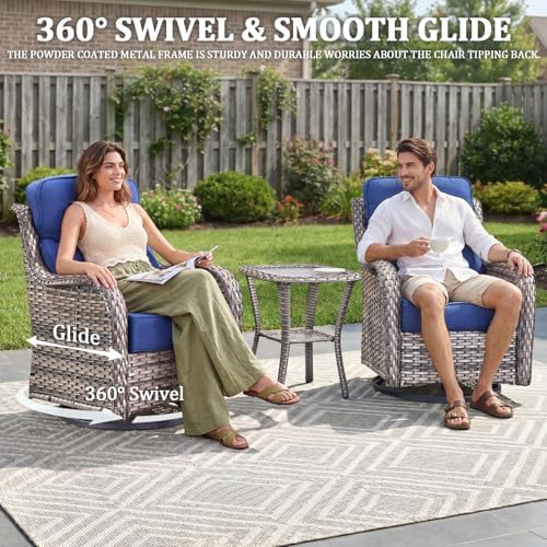 Luxury Swivel Rocker Chairs Set - Image 2