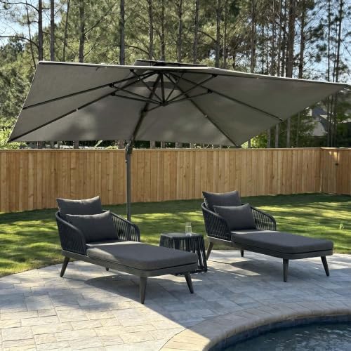 PURPLE LEAF Outdoor Chaise Lounge Chairs 2 Pieces by PURPLELEAF