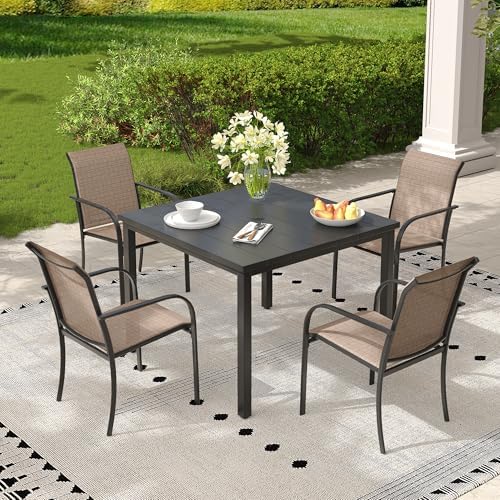 Patio Table and Chairs Set for 4, Outdoor Dining Set by ProvideOutdoorSolutions