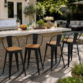 Metal Bar Stools Set of 4 Counter Height Chairs by lightupyourlife