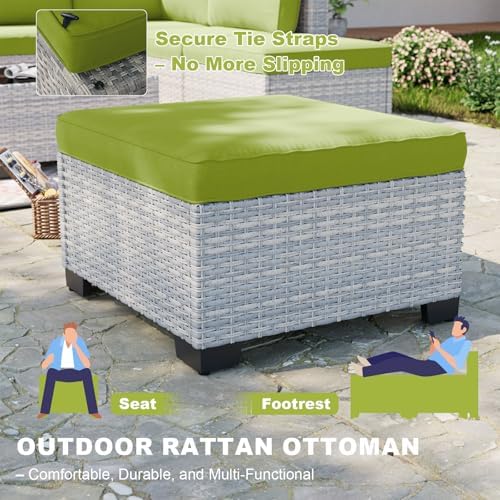 Outdoor PE Wicker Rattan Modular Patio Sectional Sofa Set - Image 2