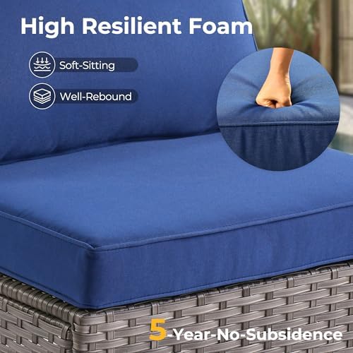 HOOOWOOO Patio Sectional Furniture Set, 2 Piece Couch Set - Image 4