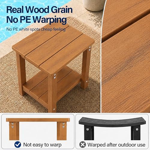 MXIMU Outdoor Side Table Set of 2, Adirondack Table - Image 4