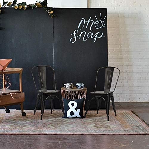 Furmax Metal Dining Chair Indoor Outdoor Use Stackable Chic Side Classic - Image 6