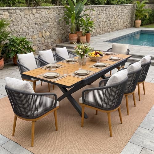 Outdoor Patio Dining Set for 9 by LayinSun