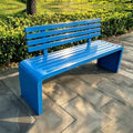 Metal Garden Bench, Outdoor Galvanized Steel Garden Bench, Slatted Design by Unknown