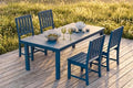 Perli™ 5-Piece Outdoor Dining Set, All-Weather HDPE Patio Furniture by PatioKingdom