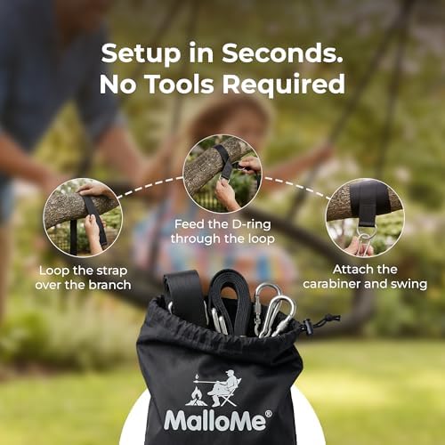 MalloMe Tree Swing Straps & Hammock Straps - Image 3