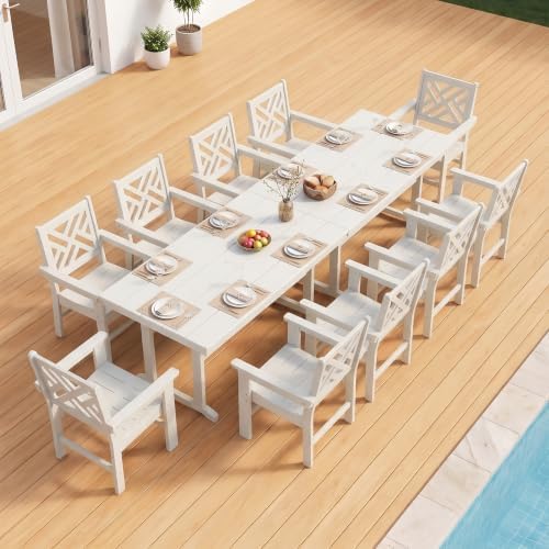 12 Piece HDPE Outdoor Dining Set by Unknown