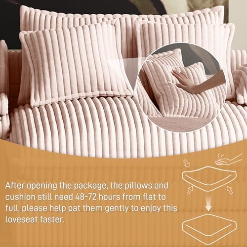 114" Oversized Double Chaise Lounge, Corduroy Sofa Bed - Image 6