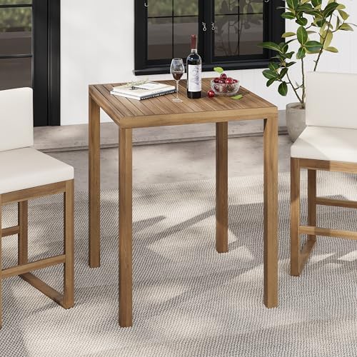 Christopher Knight Home Gree Acacia Wood Outdoor Bar Table, Wooden Patio Bar by ChristopherKnightHome