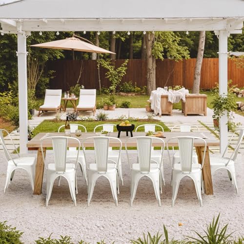 Furmax Metal Dining Chairs Set of 4, - Image 2