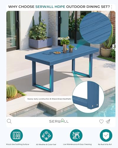 SERWALL HDPE Outdoor Dining Set - Image 3