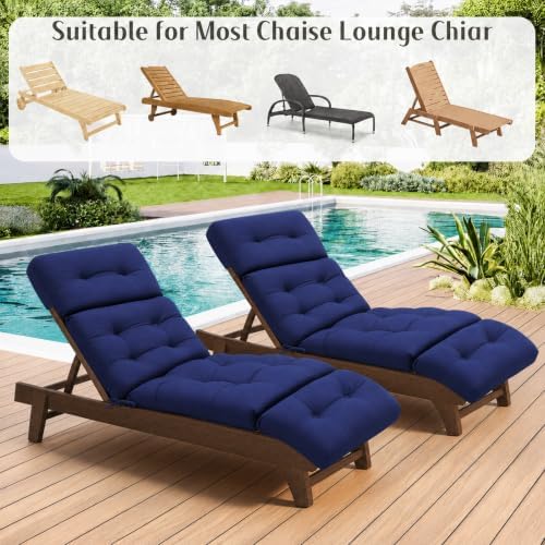 EverPine Outdoor Chaise Lounge Chair Cushion 74.4 x 22.8 x 4.7 Inch, Patio - Image 6