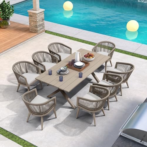 PURPLE LEAF Patio Dining Set for 8 - Image 2