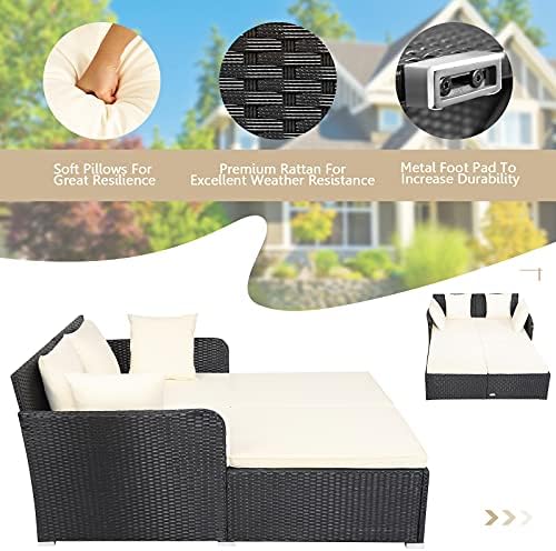 Moccha Outdoor Daybed, Wicker Sunbed - Image 5