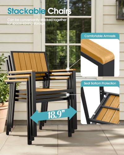 Aluminum Outdoor Patio Dining Set - Image 6