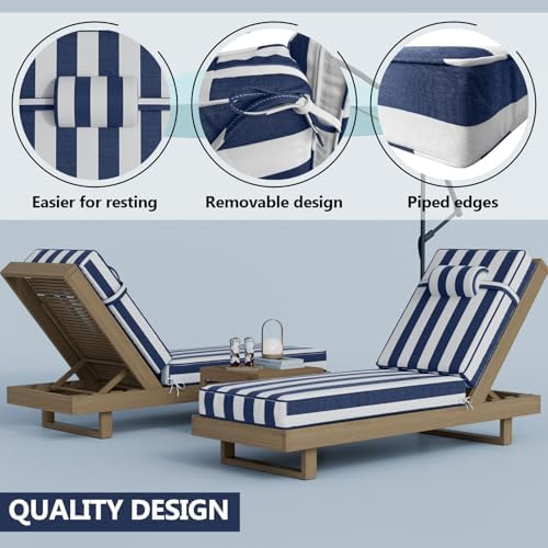 72 x 21 x 4 Inch Olefin Chaise Lounge Cushions, Lounge Chair Cushions - Image 6