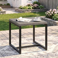 Small Outdoor Side Table: 50 Lbs Weight Capacity Square Metal Patio Side Table by Belord