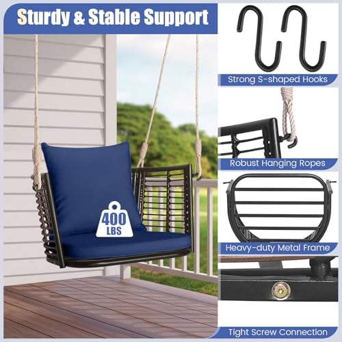 HAPPYGRILL 2 Pack Outdoor Porch Swing - Image 6