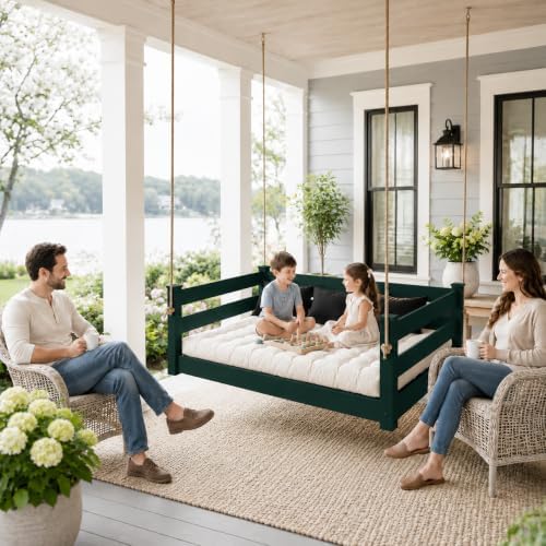Amish Made Dark Green Full Bed Hanging Daybed Made in USA - Image 6