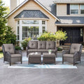 Belord Outdoor Wicker Furniture 5 Pieces Patio Furniture Sofa Set Patio Wicker by Belord