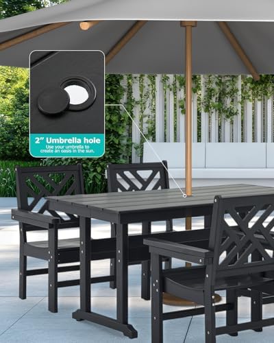 7 Piece HDPE Outdoor Dining Set - Image 3