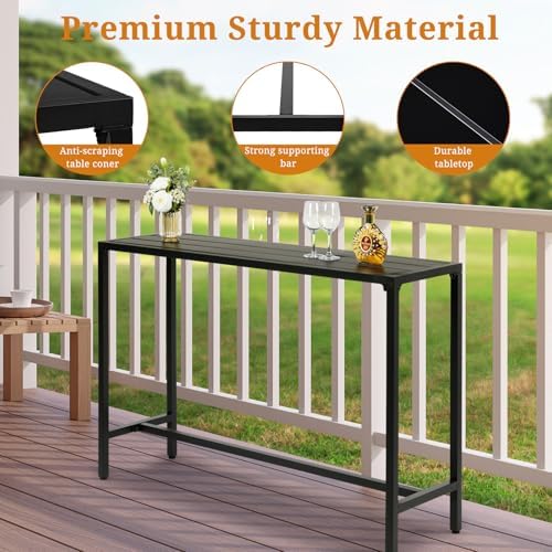 Vasitelan Outdoor Bar Table, Patio Console Pub Height - Image 5