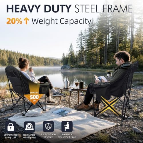 Oversized Camping Chair for Adults 2 Pack - Image 5