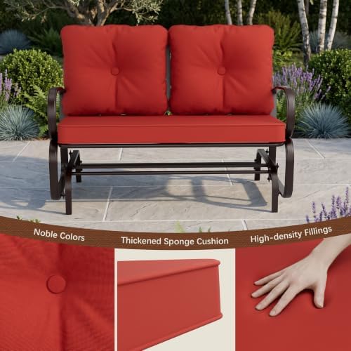 Outdoor Glider Rocking Chair Patio Glider Bench - Image 4