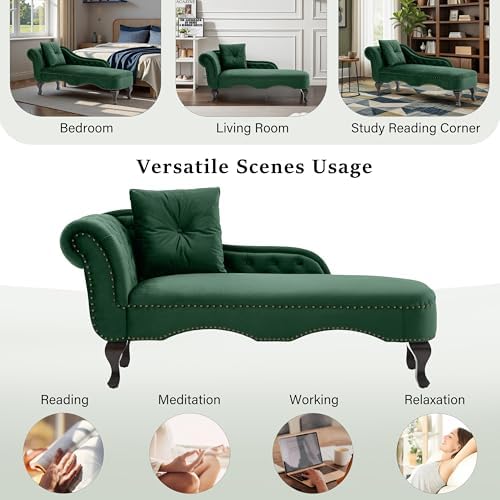 Christopher Knight Home Molan Velvet Upholstered Chaise Lounge Chair Indoor - Image 6