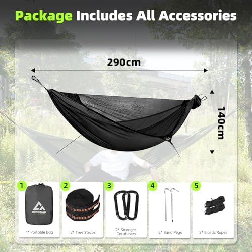 2 Adults Camping Hammock with Mosquito Net - Image 5