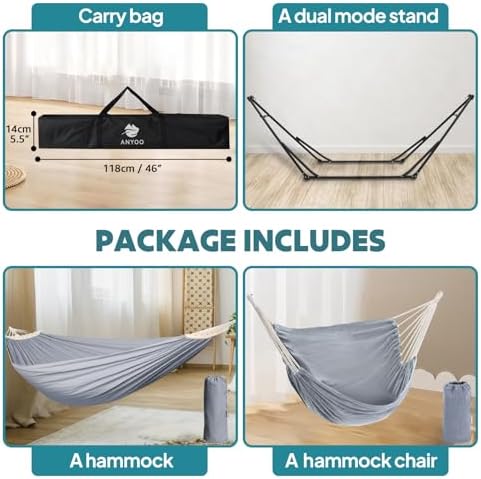 ANYOO 2-in-1 Hammock & Chair Stand - Image 6